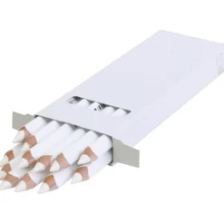 edu Kraftiga Färgblyertspennor, tjocklek 10 mm, kärna 6,25 mm, vit, 12 st./ 1 förp.