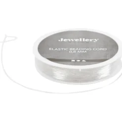 Elastisk smyckestråd, rund, tjocklek 0,8 mm, 10 m/ 1 rl.