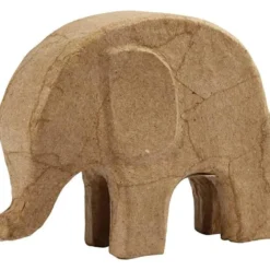 Elefant av papier-maché, H: 14 cm, L: 17 cm, 1 st.
