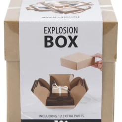 Exploding Box, stl. 7x7x7,5+12x12x12 cm, natur, 1 st.