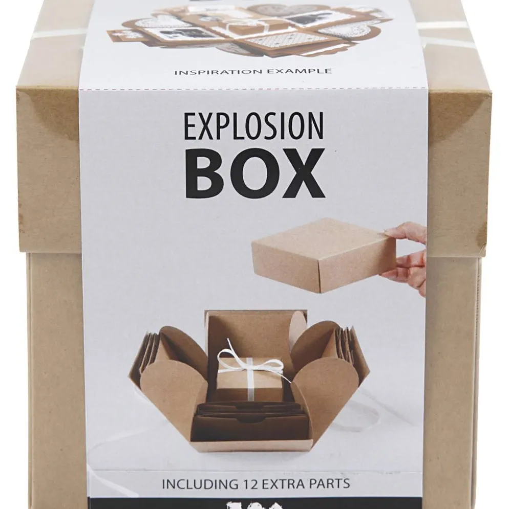 Exploding Box, stl. 7x7x7,5+12x12x12 cm, natur, 1 st.