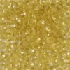 Facettpärlor, Dia. 4 mm, Hålstl. 1 mm, gul, 45 st./ 1 förp.