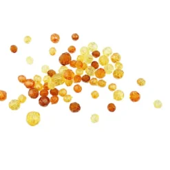Facettpärlor, stl. 4-12 mm, Hålstl. 1-2,5 mm, ca. 170 st., gul, 45 g/ 1 förp.