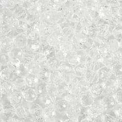 Facettpärlor, stl. 3x4 mm, Hålstl. 0,8 mm, kristall, 100 st./ 1 förp.
