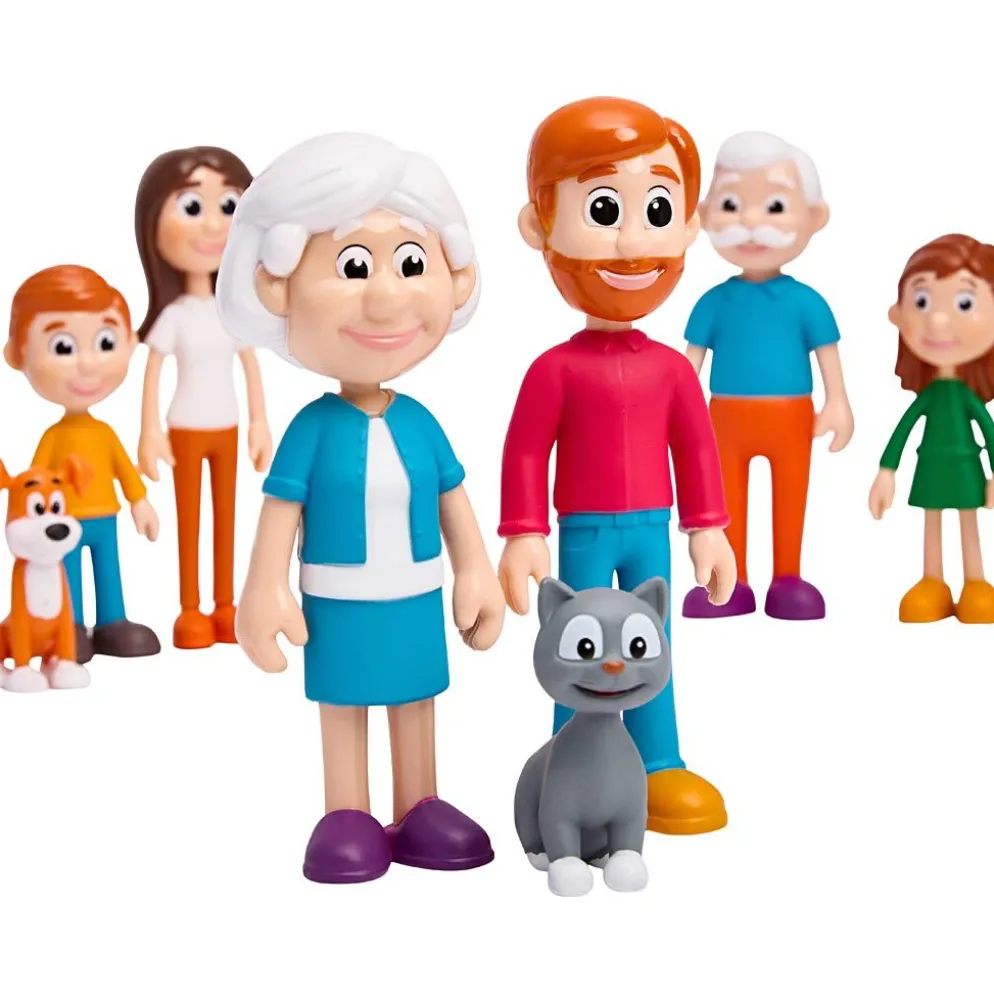 Familj, Ljus hudton, H: 13, 8 delar/ 1 förp.
