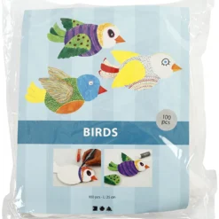 Fåglar, L: 25 cm, 400 g, vit, 100 set/ 1 förp.