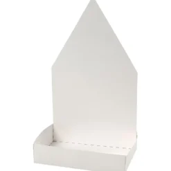 Figurformade krasselådor, hus, H: 20 cm, vit, 6 set/ 1 förp.