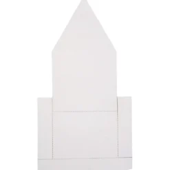 Figurformade krasselådor, hus, H: 20 cm, vit, 6 set/ 1 förp.