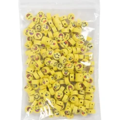 Figurpärlor, Emoji, Dia. 10 mm, Hålstl. 1,5 mm, 200 st./ 1 förp.