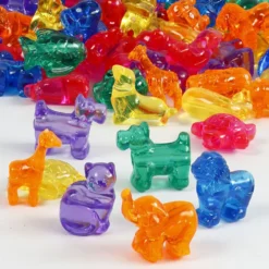 Figurpärlor, stl. 25 mm, Hålstl. 4 mm, ca. 220 st., mixade färger, 700 ml/ 1 burk