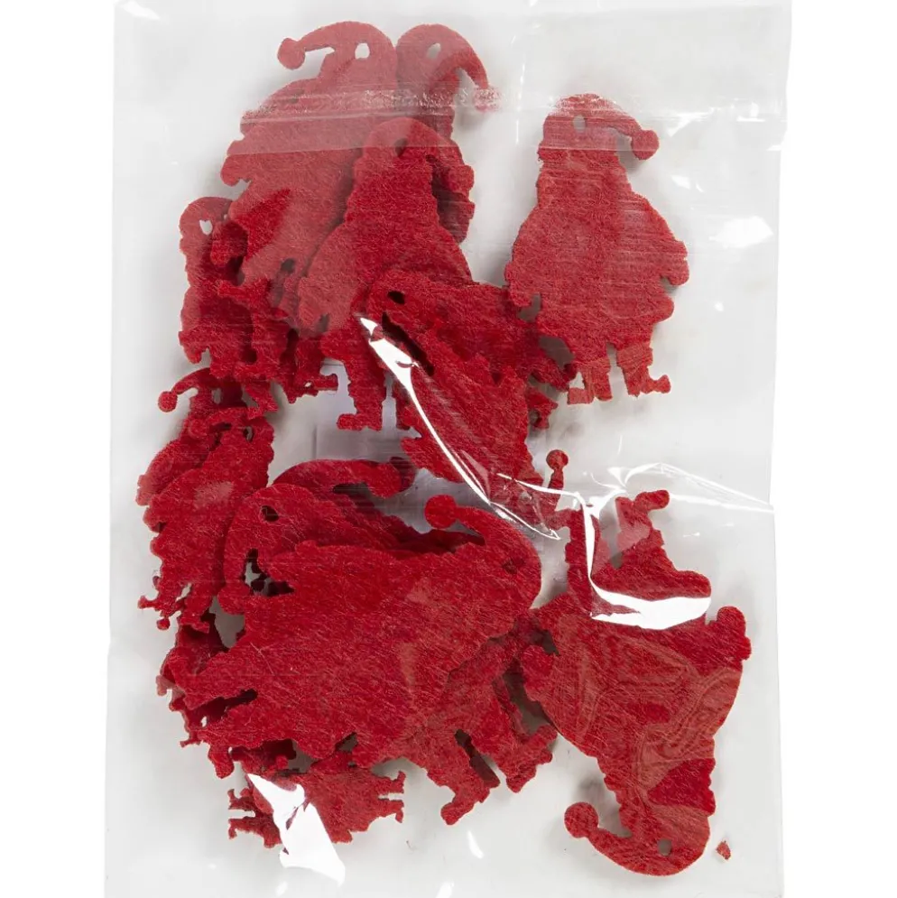 Filtfigur, Jultomte, stl. 2-5 cm, tjocklek 1 mm, 20 st./ 1 förp.