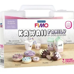 Fimo figurine case, Kawaii-Familjen, 18 st./ 1 förp.
