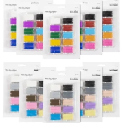 Fine Clay Polymer, colorful, pastellfärger, 120x20 g/ 1 förp.