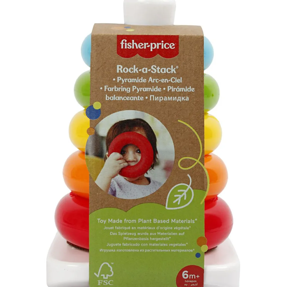 Fisher Price Eco Rock-a-Stack, Stapelringar, H: 21,5 cm, B: 14 cm, 1 set