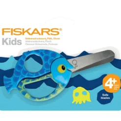 Fiskars Barnsax med Djurmotiv, fisk, L: 13 cm, 1 st.