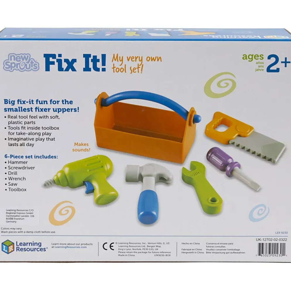 Fix it! Verktygslåda, stl. 9x14x23 cm, 6 delar/ 1 set