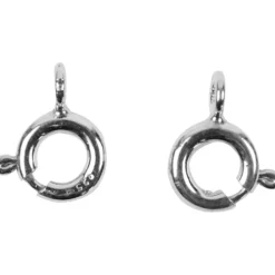 Fjäderringslås, Dia. 6 mm, silver, 10 st./ 1 förp.