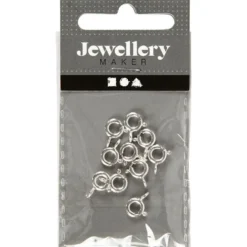 Fjäderringslås, Dia. 6 mm, silver, 10 st./ 1 förp.