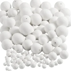 Flirtkulor, Dia. 12+15+20+30+40+50 mm, vit, 240 st./ 1 förp.