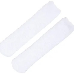Fluffiga strumpor, stl. One-size, vit, 1 par