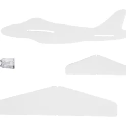 Flygplan, L: 11,5-19 cm, B: 11-17,5 cm, vit, 50 st./ 1 förp.