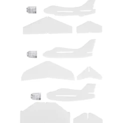 Flygplan, L: 11,5-19 cm, B: 11-17,5 cm, vit, 50 st./ 1 förp.