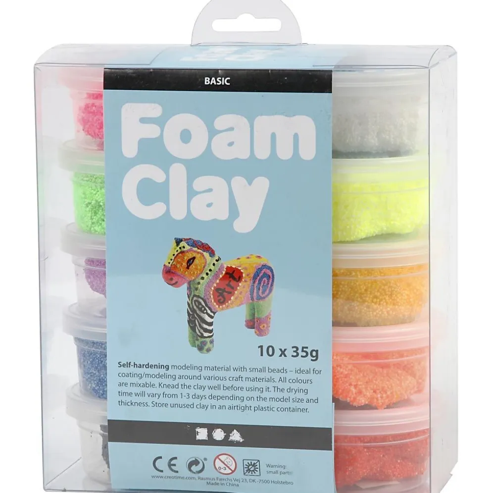 Foam Clay®, ass. farver, 10x35 g/ 1 pk.