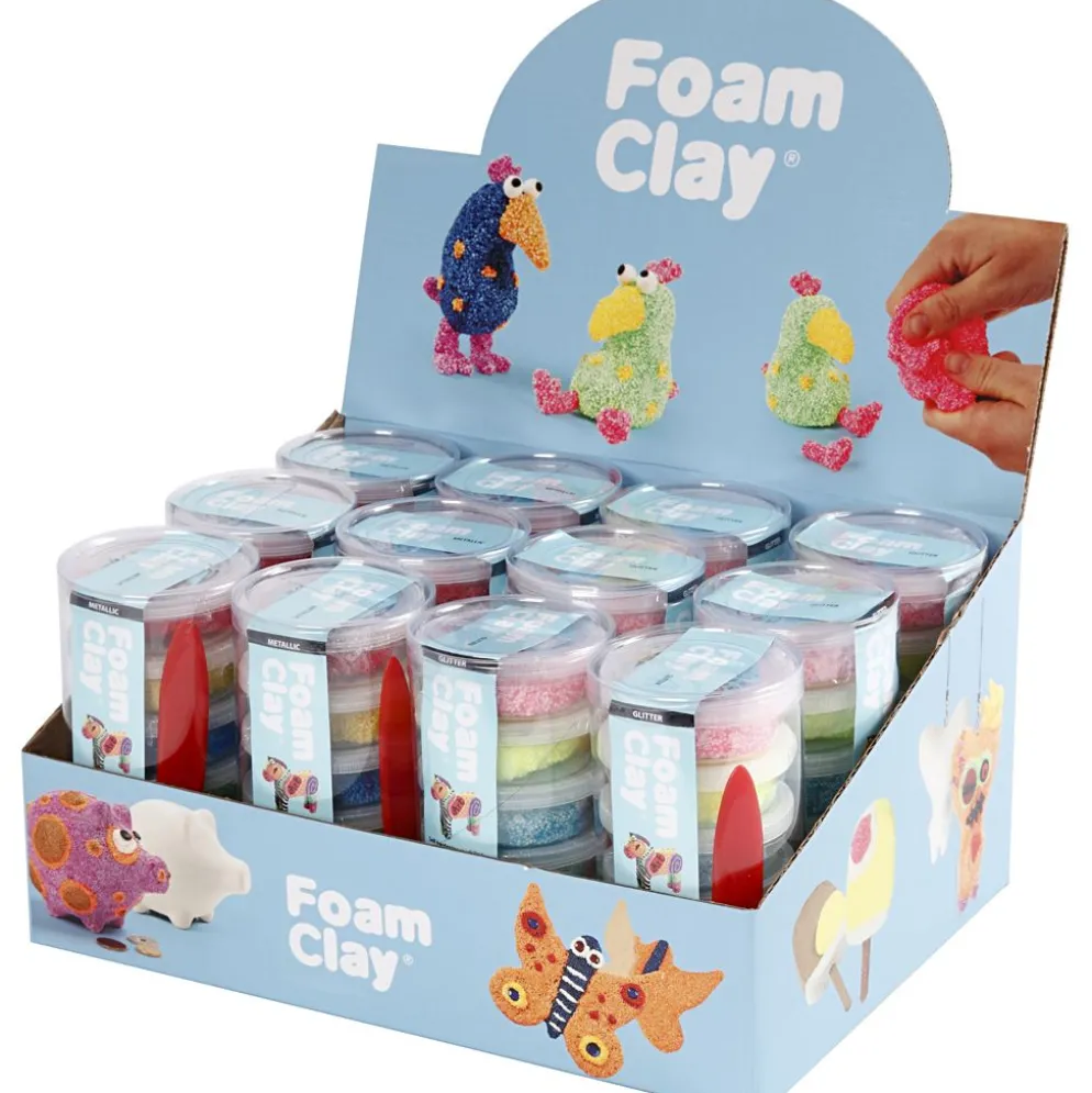 Foam Clay® , glitter färger, metallicfärger, 12 set/ 1 förp.