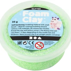 Foam Clay® , glitter, grön, 35 g/ 1 burk