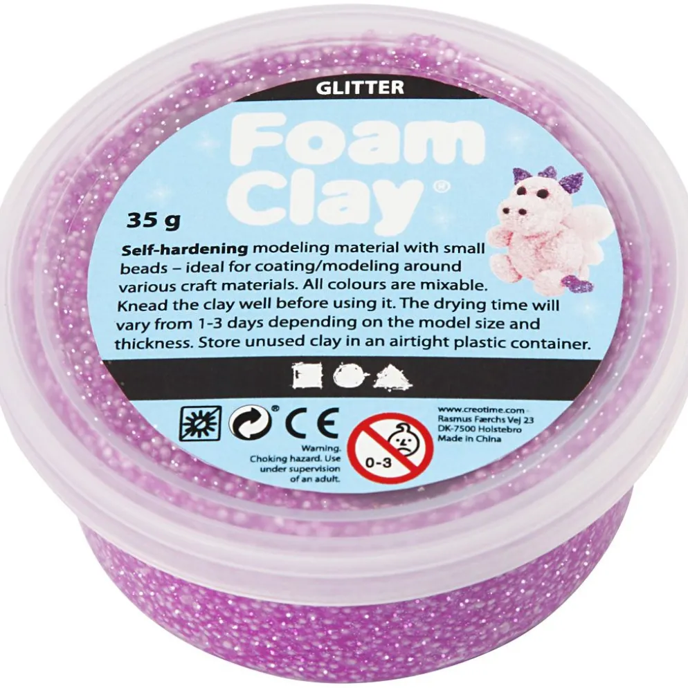 Foam Clay® , glitter, lila, 35 g/ 1 burk