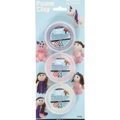 Foam Clay® , glitter,metallic, rosa, lila, vit, 3x14 g/ 1 förp.