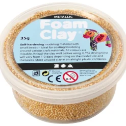 Foam Clay® , metallic, guld, 35 g/ 1 burk
