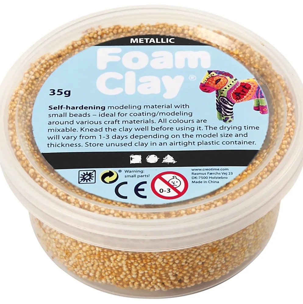 Foam Clay® , metallic, guld, 35 g/ 1 burk
