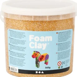 Foam Clay® , metallic, guld, 560 g/ 1 hink