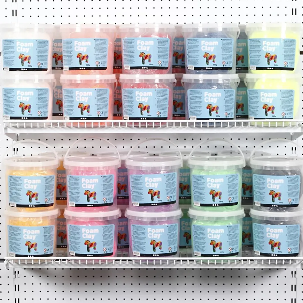 Foam Clay® , mixade färger, 10 hinkar/ 1 förp.