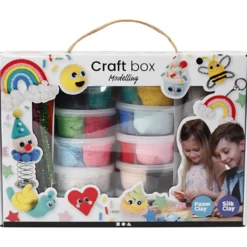 Foam Clay® och Silk Clay® i temaask, mixade färger, 1 set