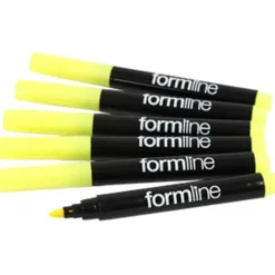 Formline textiltuschpennor, spets 2-3 mm, gul, 6 st./ 1 förp.