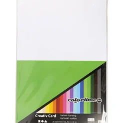 Färgad kartong, A2, ark 420x594 mm, 180 g, mixade färger, 20 mix. ark/ 1 förp.