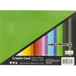 Färgad kartong, A6, ark 105x148 mm, 180 g, mixade färger, 300 mix. ark/ 1 förp.