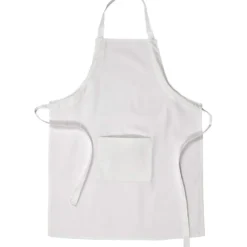 Förkläde, L: 84 cm, B: 65 cm, stl. M-XL cm, 210 g, vit, 1 st.