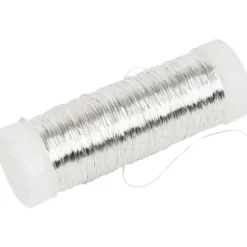 Försilvrad tråd, tjocklek 0,2 mm, försilvrad, 50 g, 110 m/ 1 rl.
