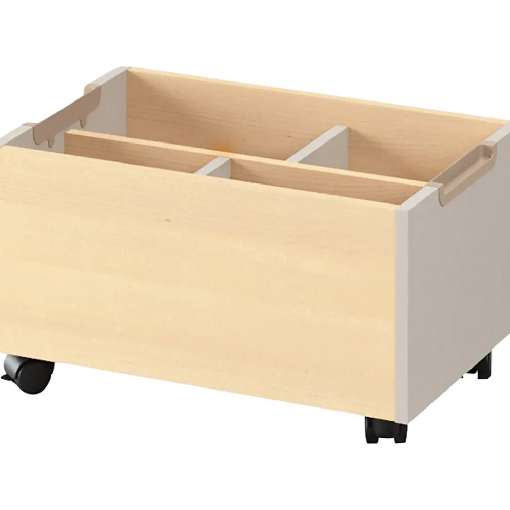 Förvaringsenhet på hjul, H: 34, D: 40,5 cm, L: 62 cm, 1 st.
