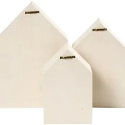 Förvaringslådor, houses, H: 20,3+25,3+31 cm, D: 10 cm, B: 13+16,2+20 cm, 3 st./ 1 set