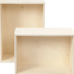 Förvaringslådor, rektangel, H: 27+31 cm, D: 12,5 cm, B: 19,5+22,5 cm, 2 st./ 1 set