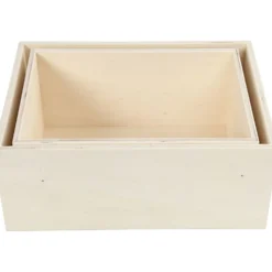 Förvaringslådor, rektangel, H: 27+31 cm, D: 12,5 cm, B: 19,5+22,5 cm, 2 st./ 1 set