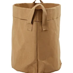 Förvaringspåse, H: 20 cm, Dia. 19,5 cm, 350 g, ljusbrun, 1 st.