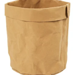 Förvaringspåse, H: 12 cm, Dia. 11 cm, 350 g, ljusbrun, 1 st.
