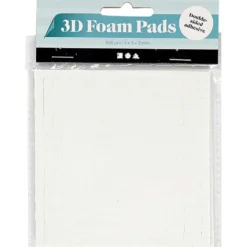 Fästkuddar 3D, stl. 5x5 mm, tjocklek 2 mm, vit, 2x400 st., 2 ark/ 1 förp.