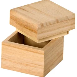 Fyrkantig trälåda, stl. 5 cm, 1 st.