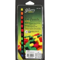 Gallery oljepastellkritor, L: 7 cm, tjocklek 11 mm, neonfärger, 12 st./ 1 förp.